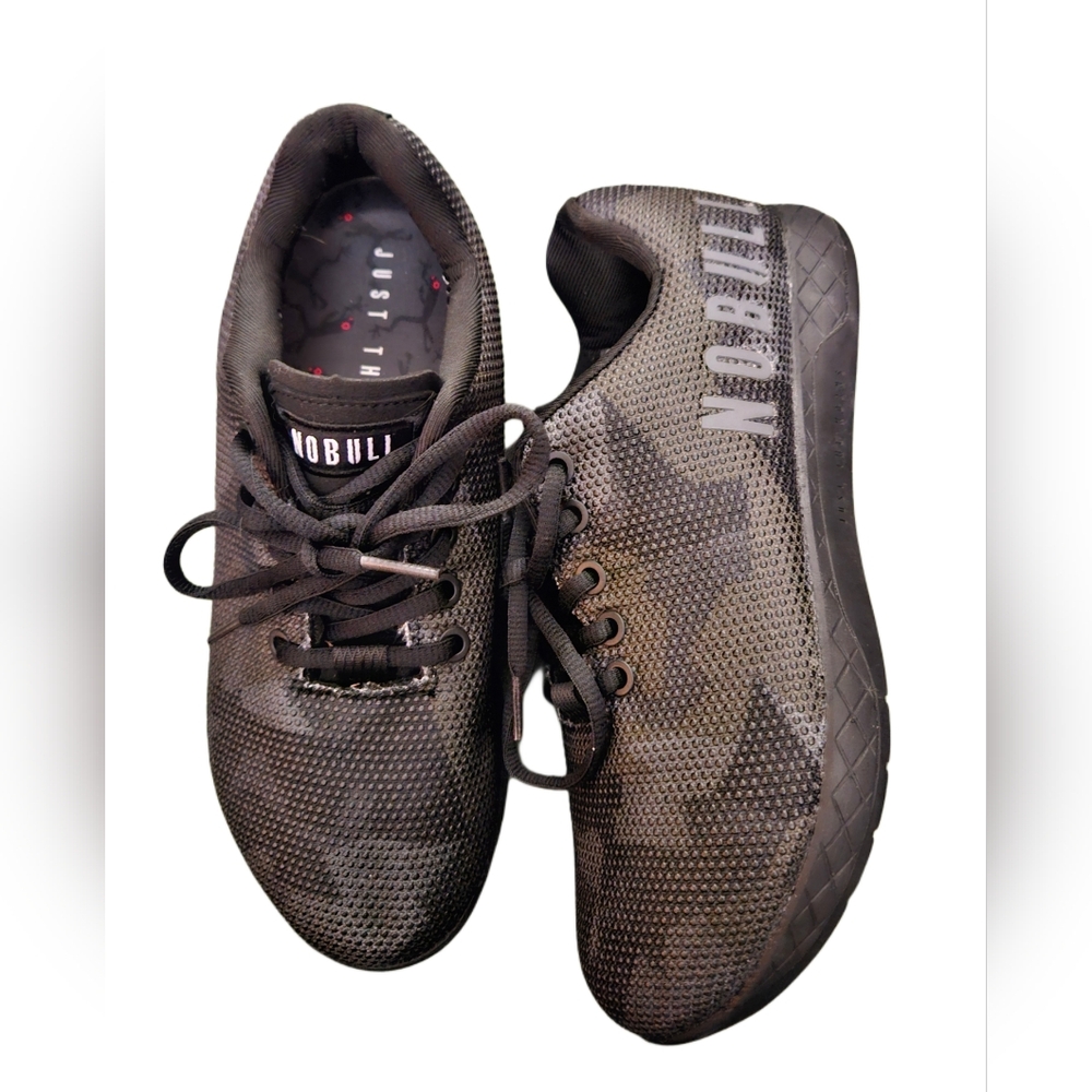 Nobull Superfabric Camo Trainers Womens 7.5 Mens 6 Workout Gym Shoes Black/Green